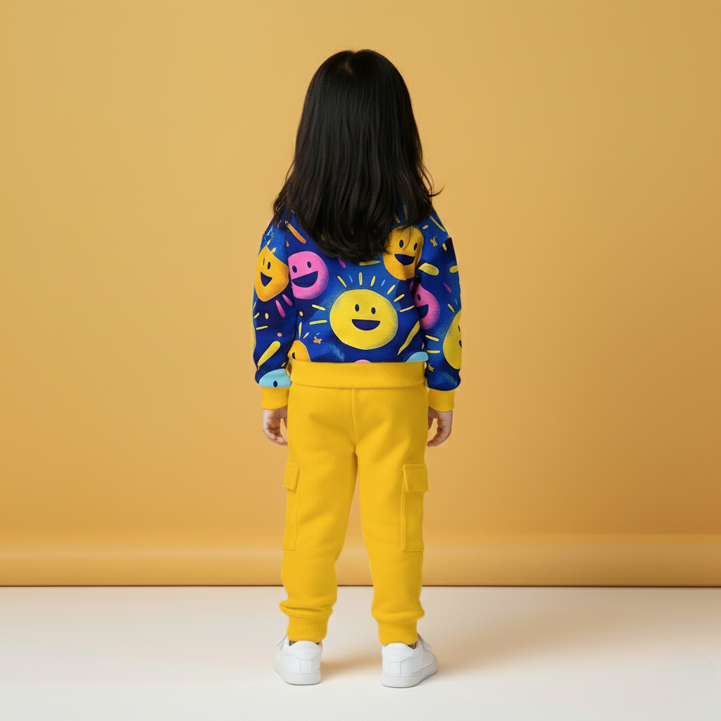 Big Happy Sweatshirt &  Cargo Jogger Set