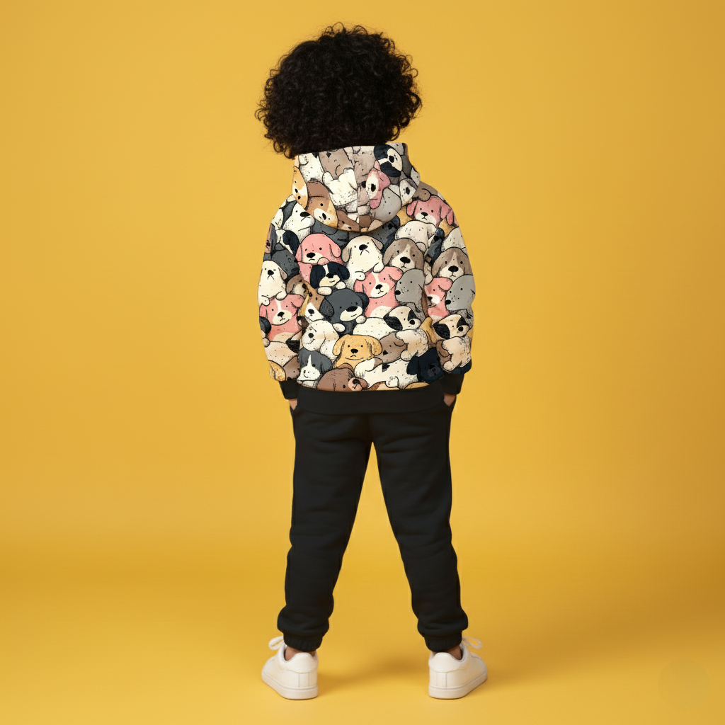 Cuddle Buddies Hoodie & Black Jogger Set