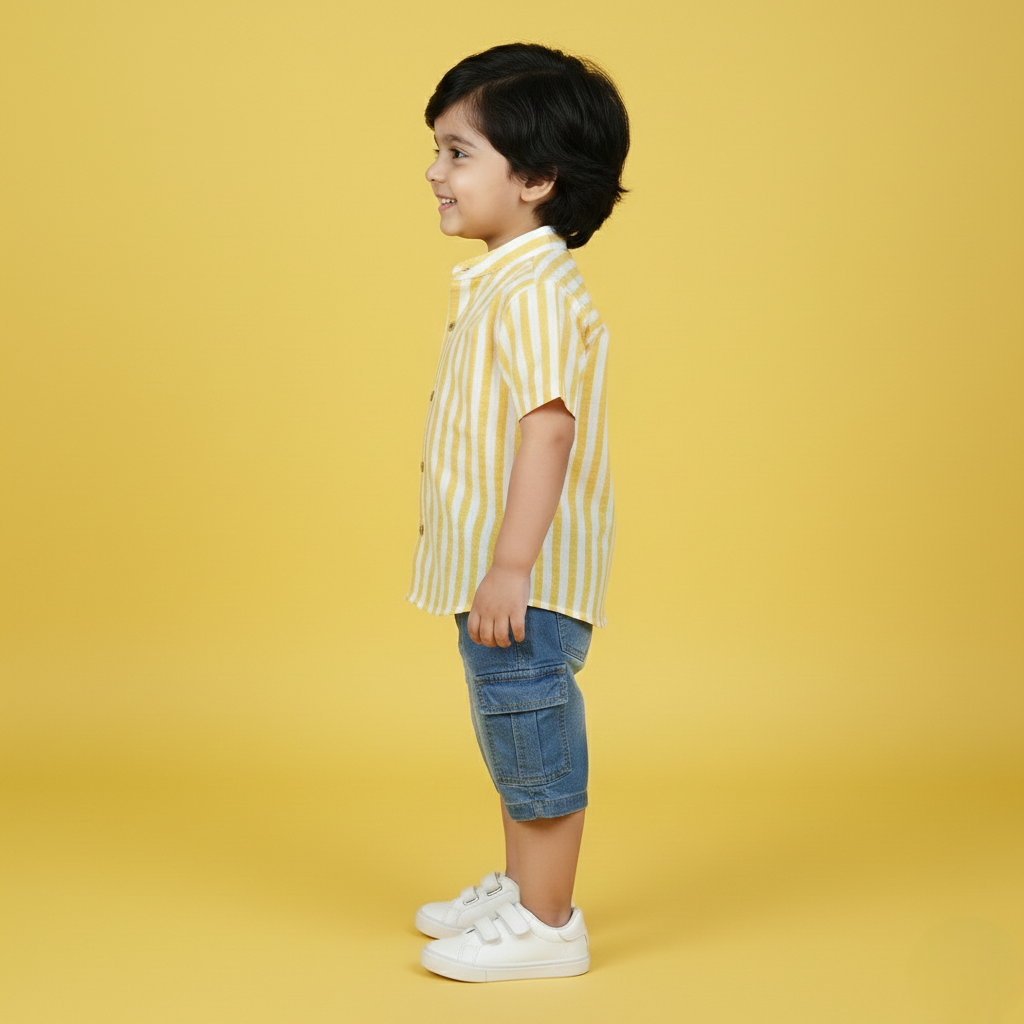 Yellow Stripe Kids Shirt