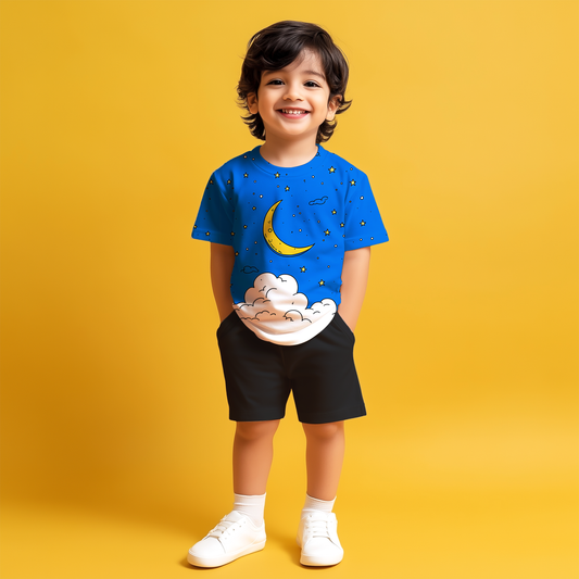 Night Moon T-shirt & Shorts Set