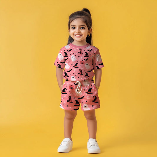 Pink Spooky Charm – Girls Halloween Co-ord Set