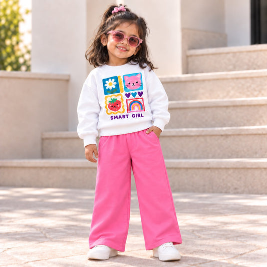 Rainbow Bloom Smart Girl Co-Ord Set 🌸🌈