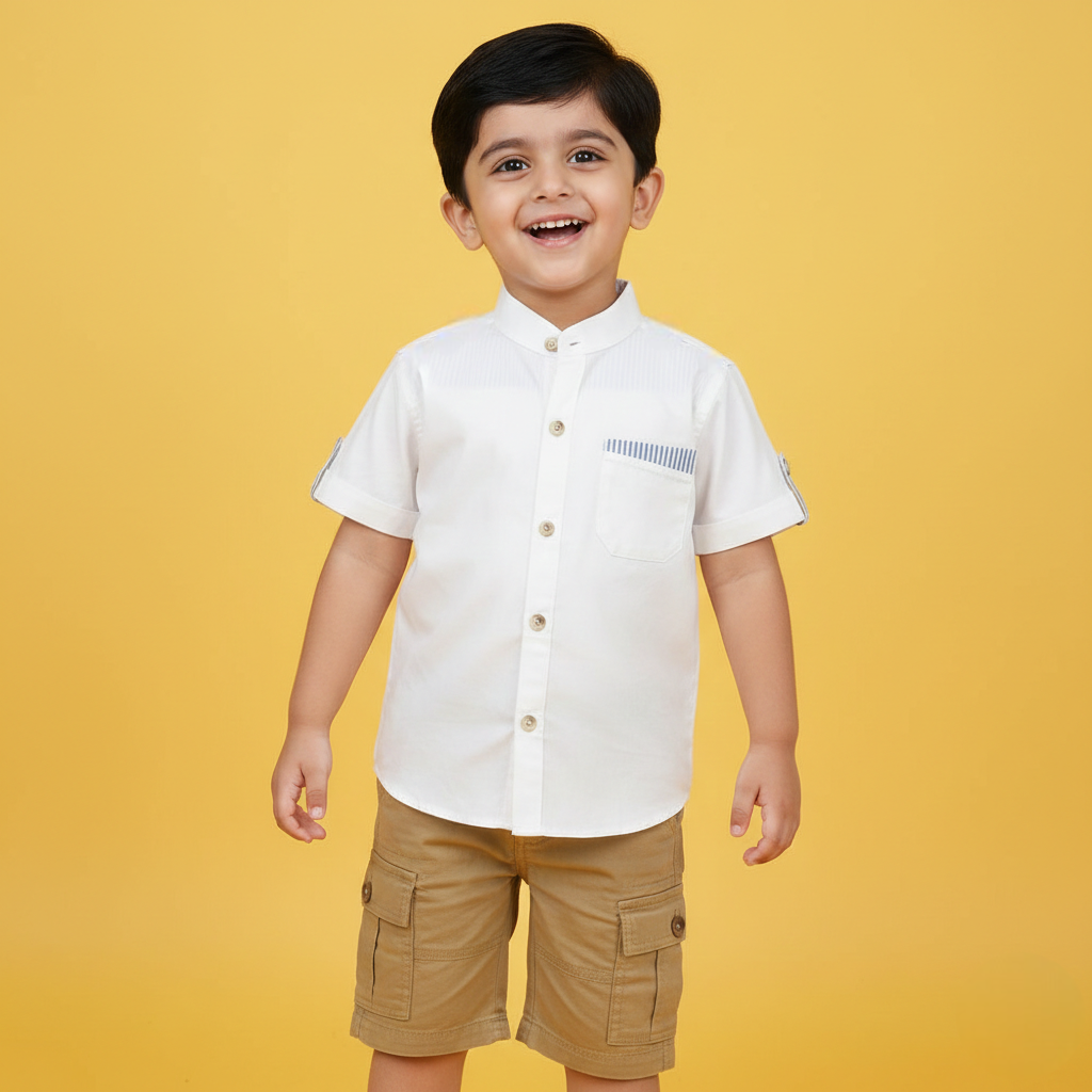 Mandarin Designer Kids Shirt