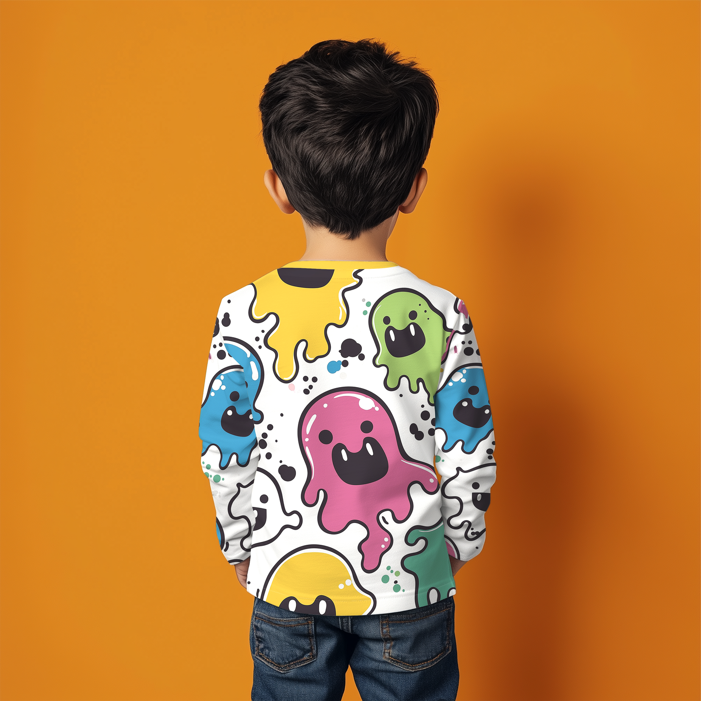 colorful ghost Kids Full T-Shirt