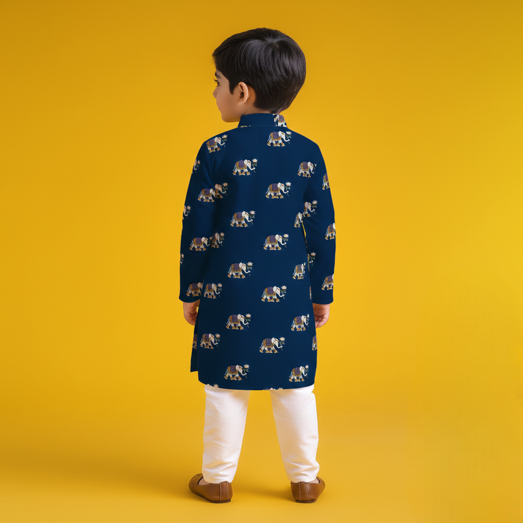 Elephant Parade Kurta Pajama Set