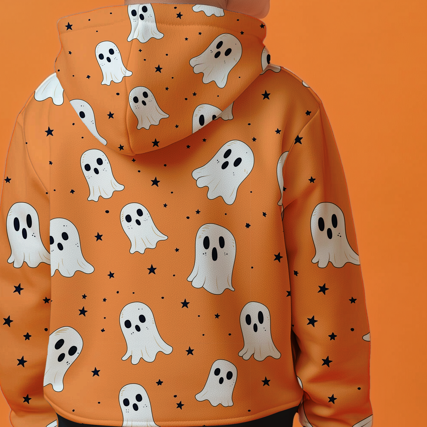 Orange Ghosts Kids Hoodie