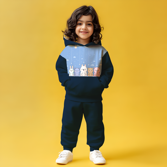 Blue Cloudland Hoodie & Jogger Set