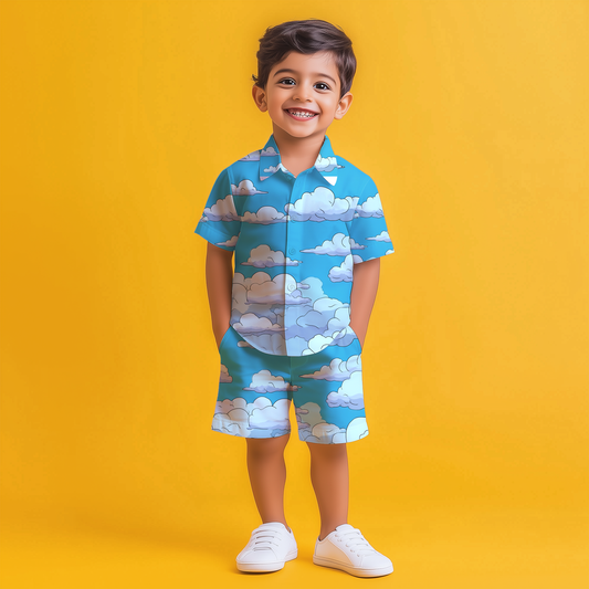 Dreamy Cloud Shirt & Shorts Kids Co-ord Set