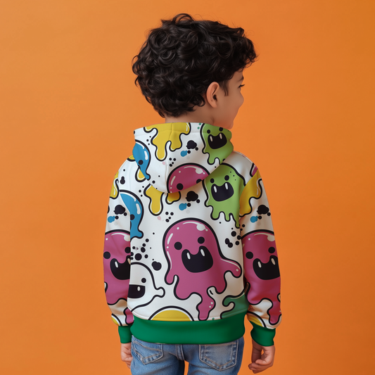 Colorful Ghosts Kids Hoodie