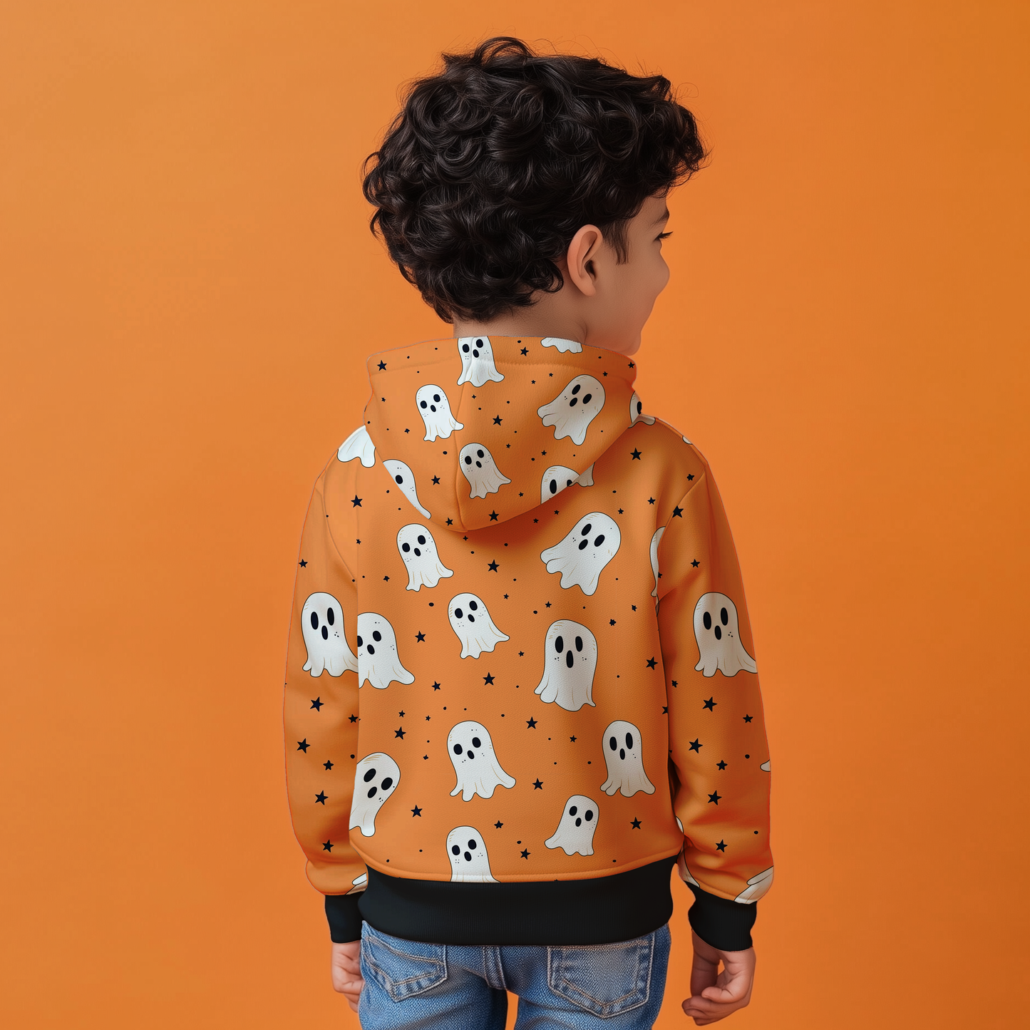 Orange Ghosts Kids Hoodie