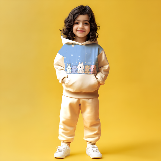 Cream Cloudland Hoodie & Jogger Set