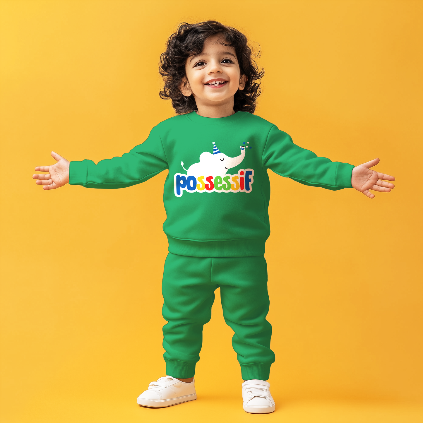 Possessif Green Sweatshirts Co-ords Set