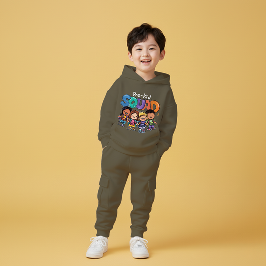 Pre Squad Green Hoodie & Cargo Jogger Set