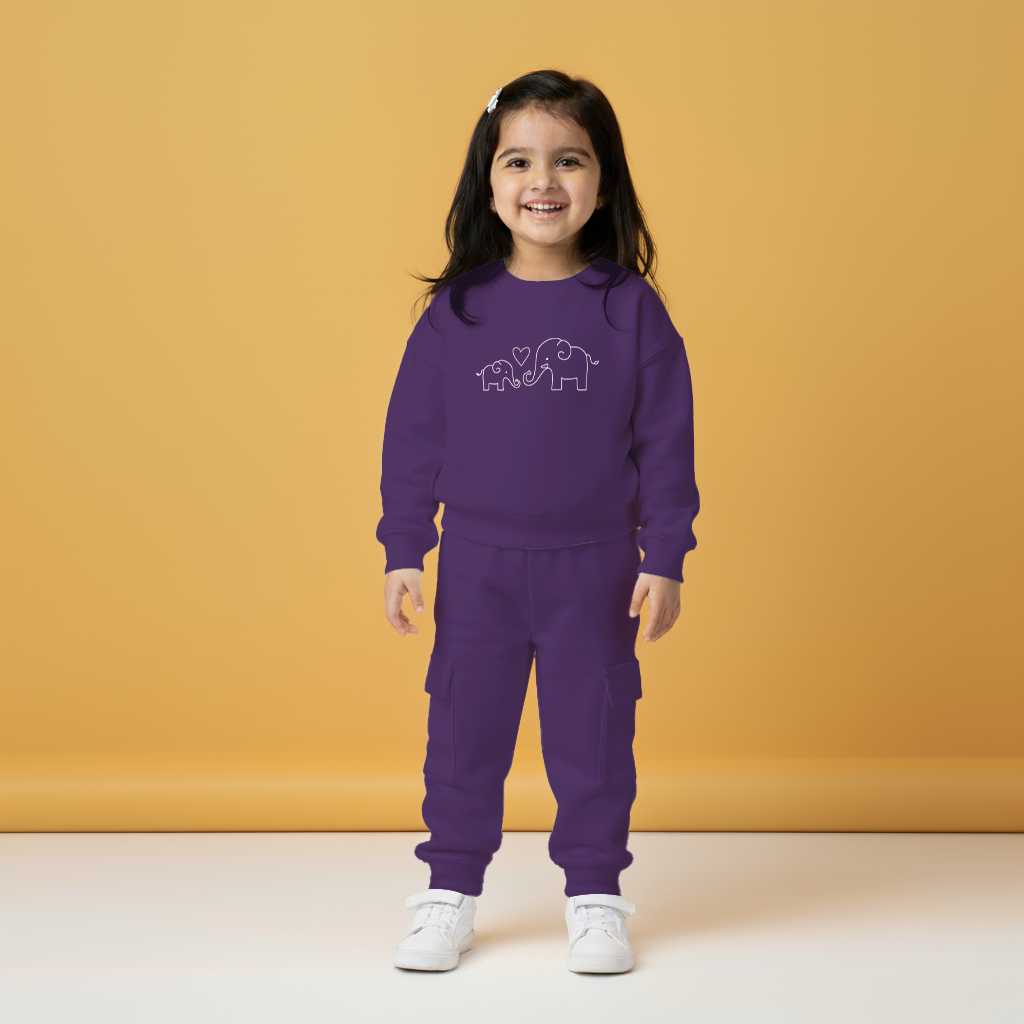 Purple Signature Sweatshirt Co-ords Set