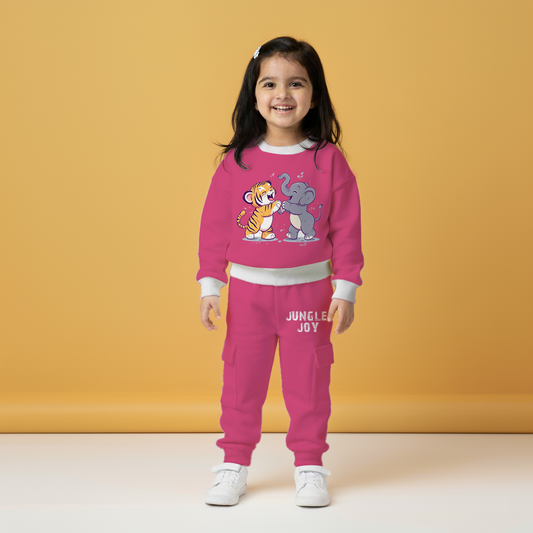 Pink Jungle Joy Hoodie Co-ords Set