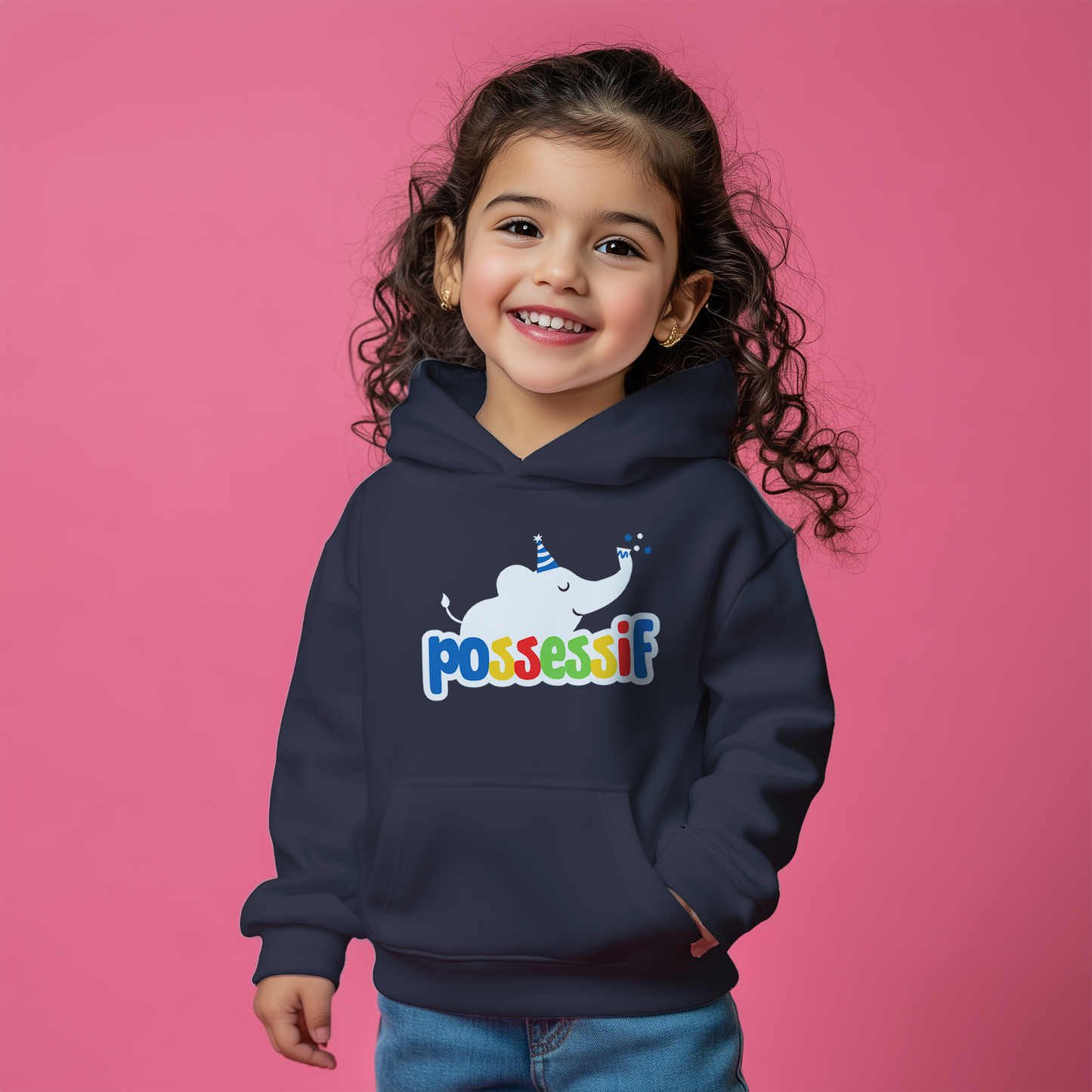 Blue Possessif Kids Hoodie