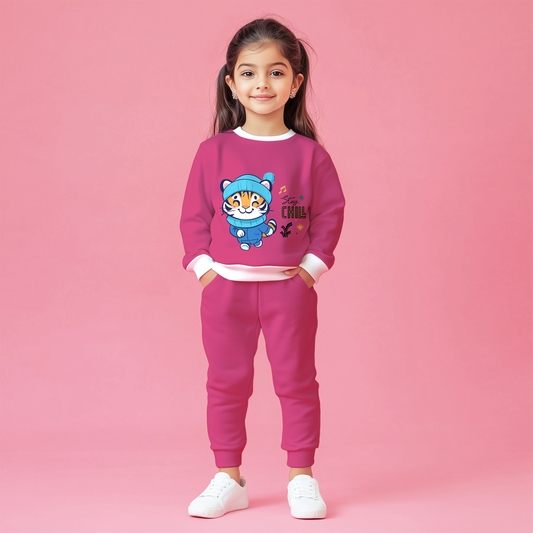Pink Stay Chill Kids Co-ords Set