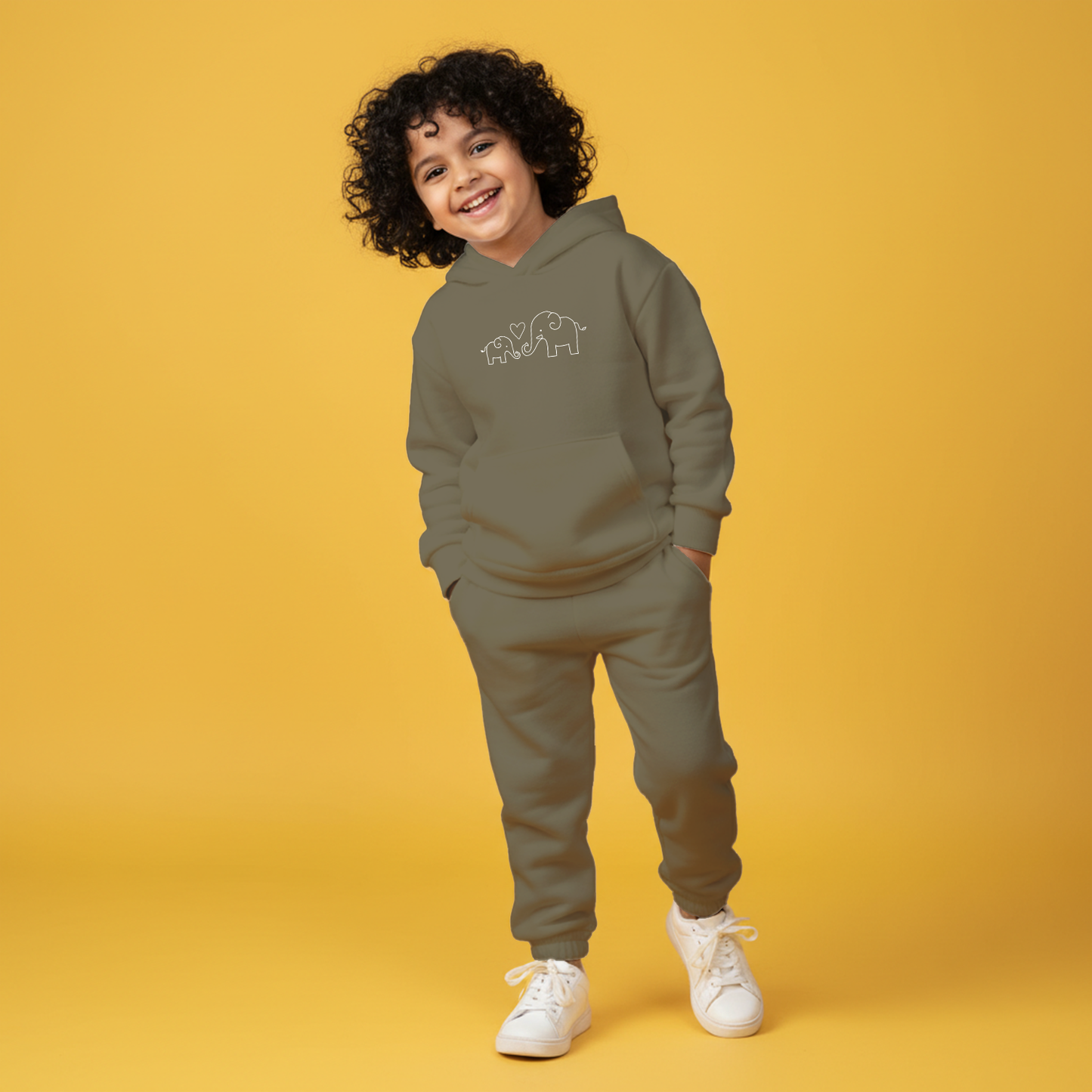 Olive Green Signature Hoodie Co-ords Set