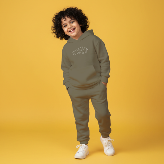 Olive Green Signature Hoodie Co-ords Set