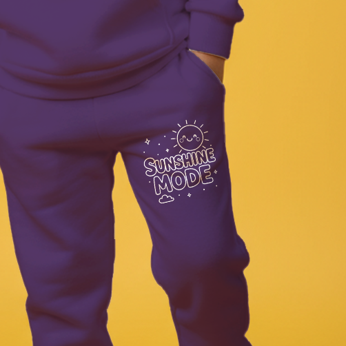 Sunshine Purple Yellow Hoodie & Jogger Set