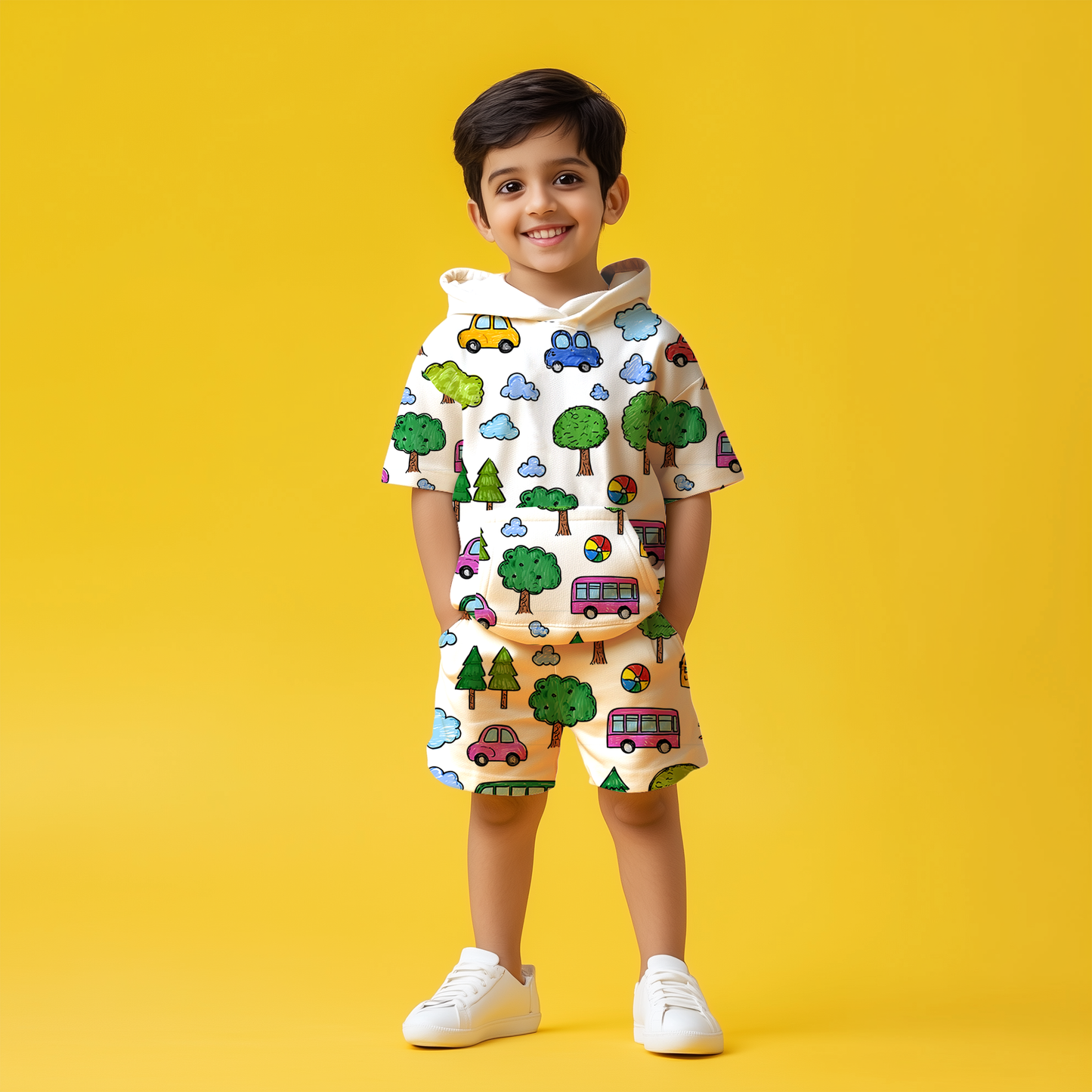 Adventure Hoodie & Shorts Kids Co-ord Set
