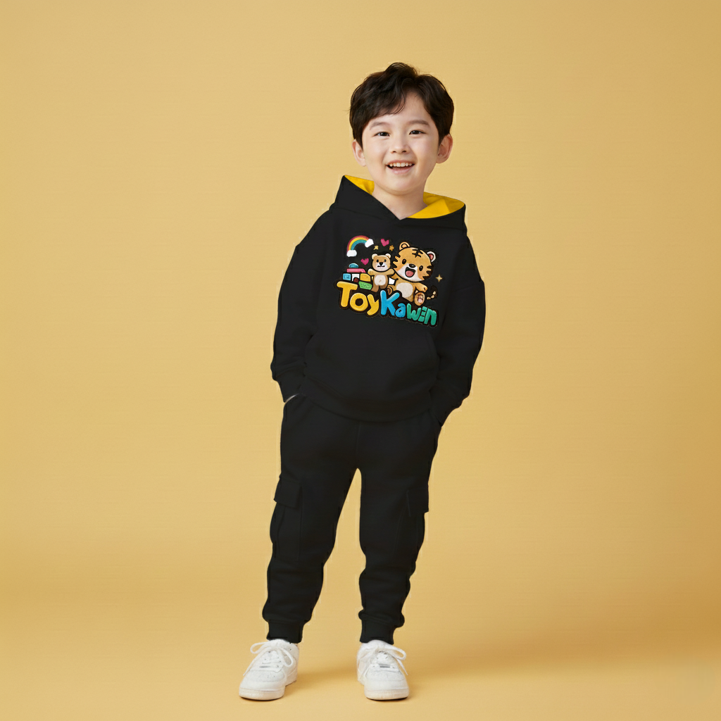 Toy Black Hoodie & Jogger Set
