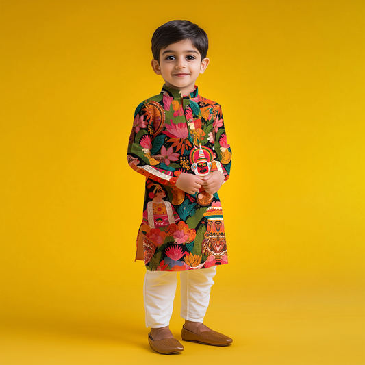 Pookalam Parade Kurta Set