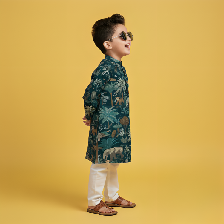 Deep Forest Kurta Pajama Set