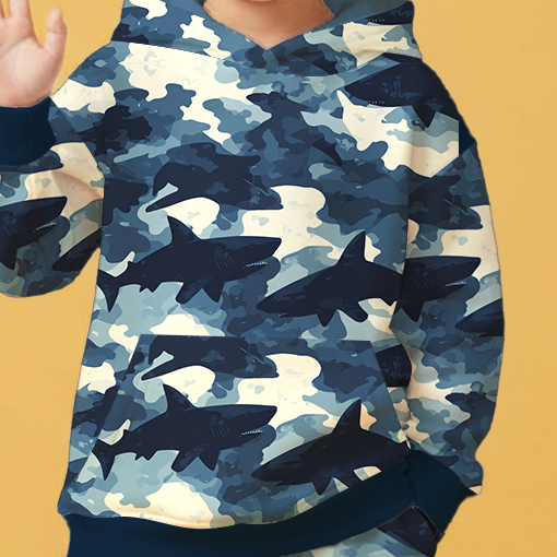 Blue Shark Hoodie & Jogger Set