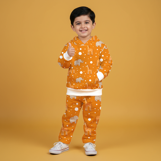 Orange Oasis Hoodie & Jogger Set