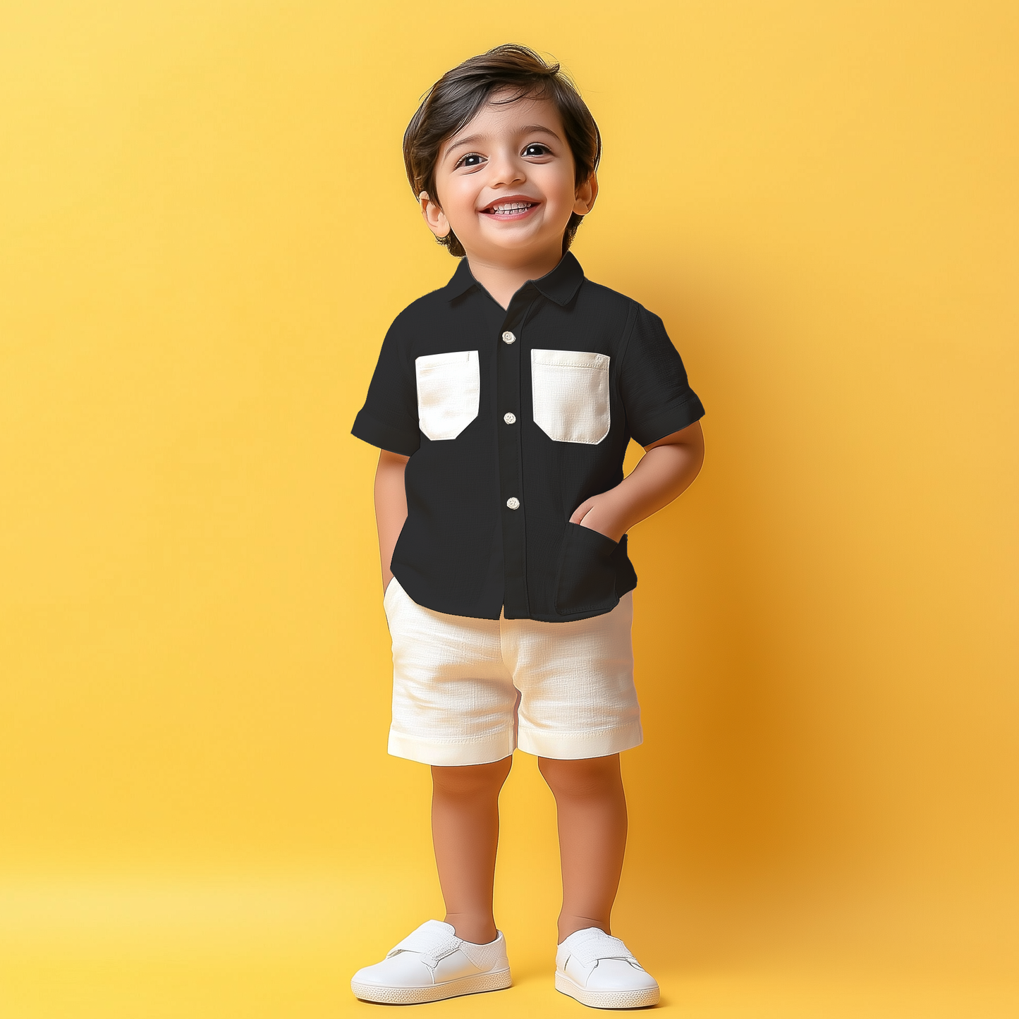 Pocket Pop Shirt & Shorts Kids Co-ord Set