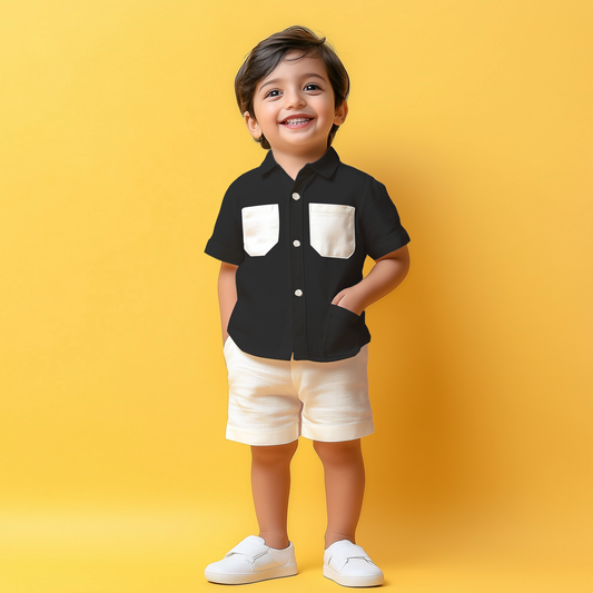 Pocket Pop Shirt & Shorts Kids Co-ord Set