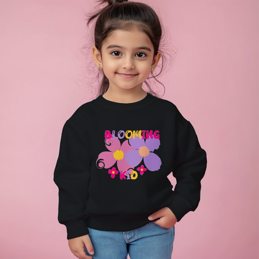 Black Bloom Kids Sweatshirt