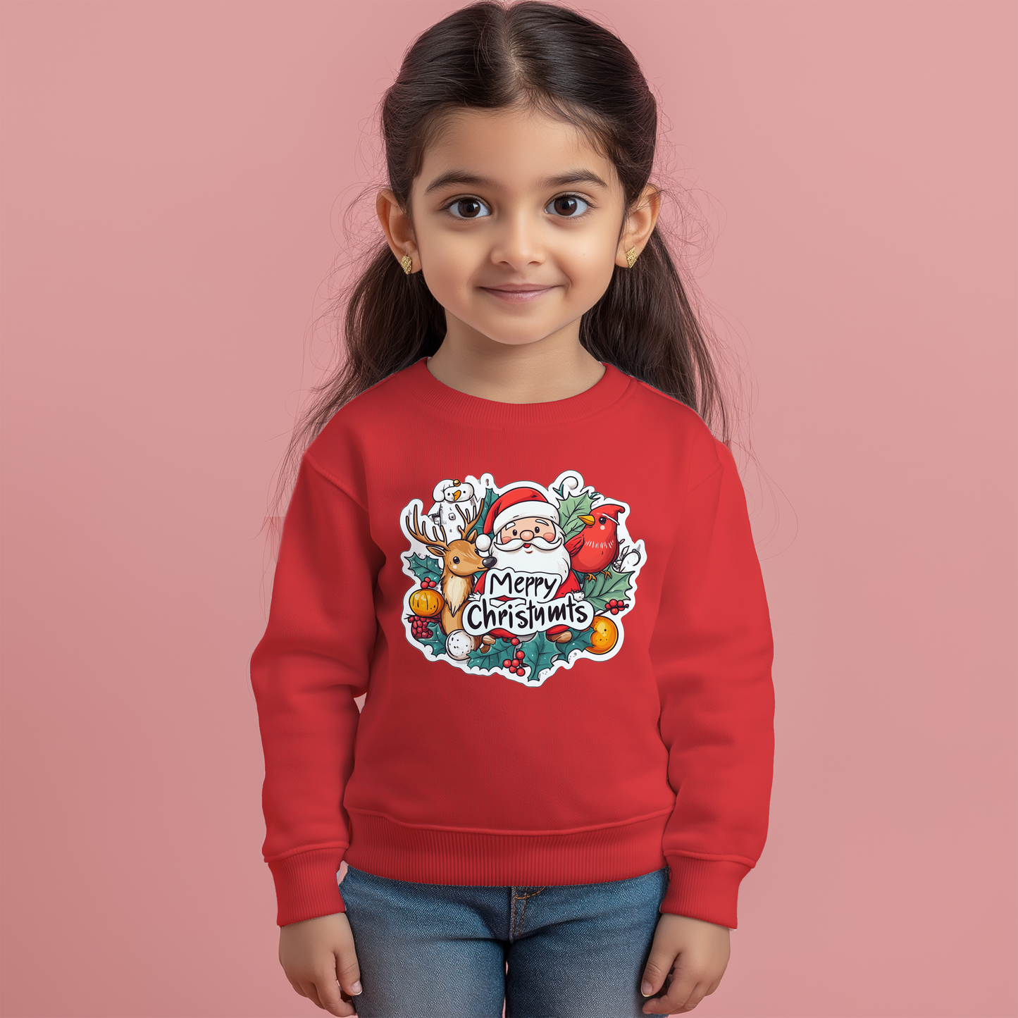 Christmas Red Kids Sweatshirt