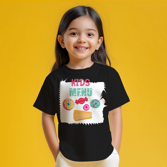 Black Kids Menu T-shirt