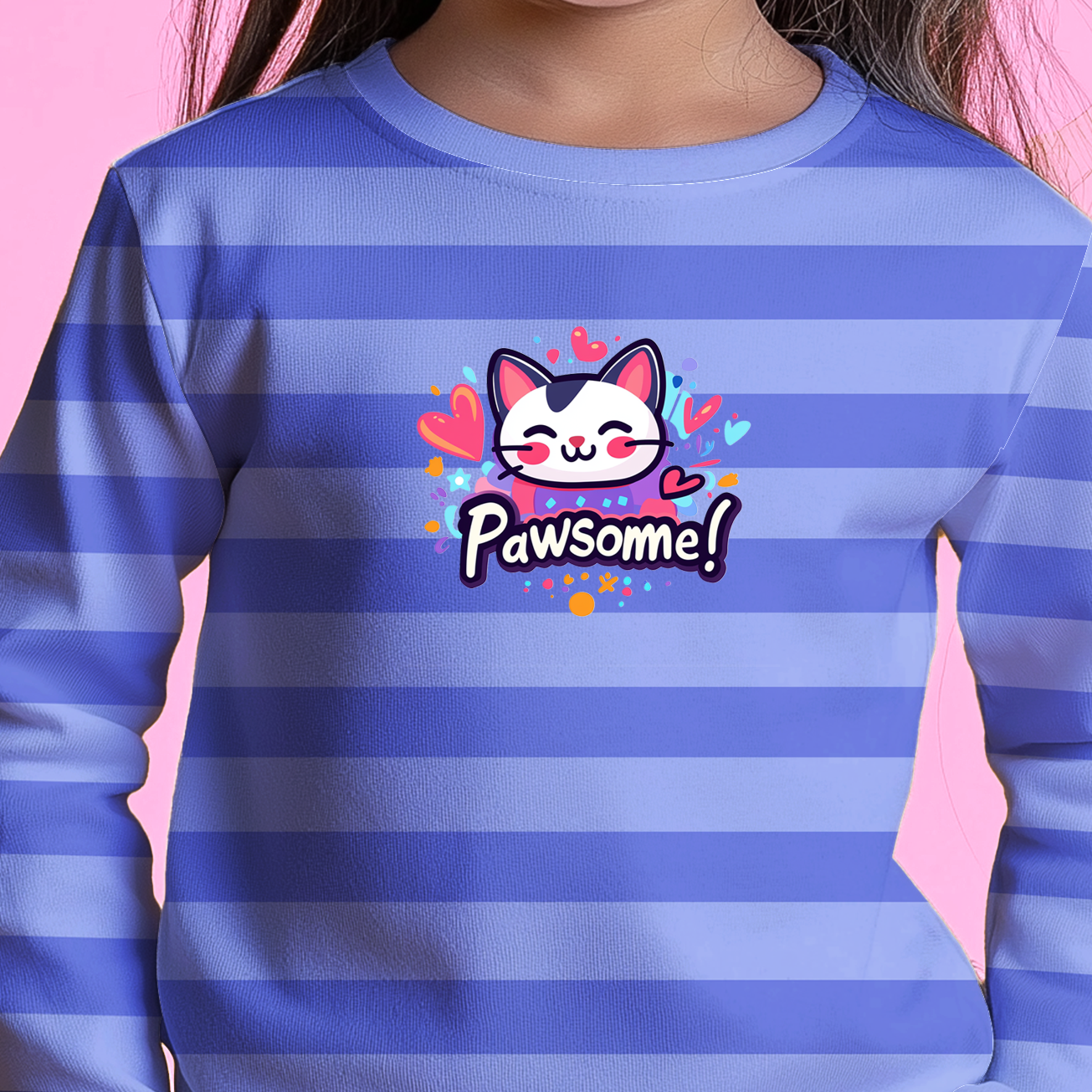 Paw some striped Kids T-shirt