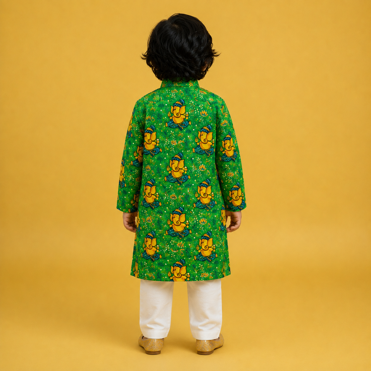 Vinayaka Green Kurta Pajama Set
