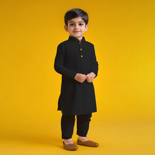 Black Kurta Pajama Set