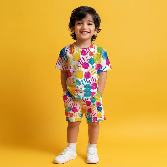 Holi Hand Kids Co-ord Set
