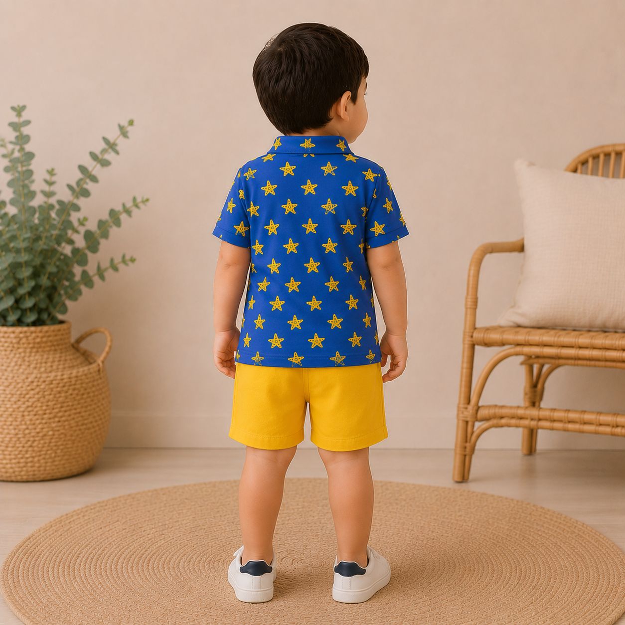 Starry Sky Polo & Shorts Co-ord