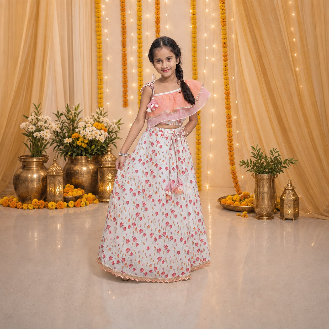 Dewdrop Floral Lehenga Set
