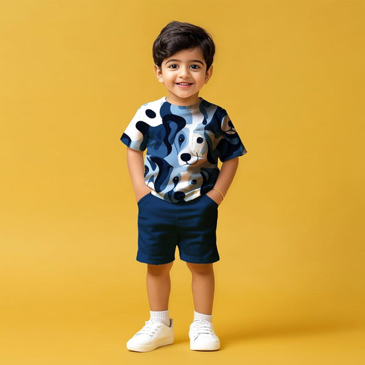 Blue Buddy T-shirt & Shorts Co-ord Set