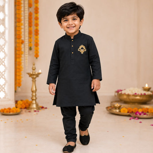 Black Royal Onyx Kurta Set