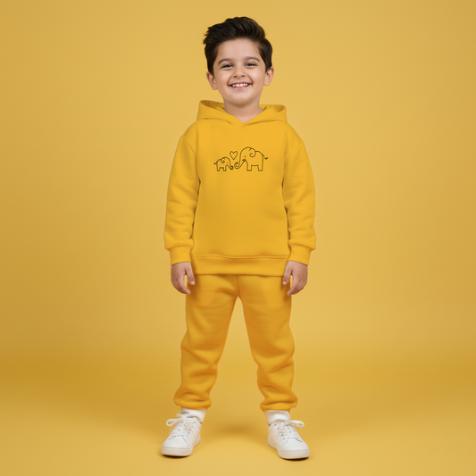 Yellow Signature Hoodie Co-ords Set