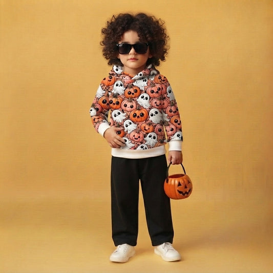 Pumpkin Boo Crew – Kids Halloween Hoodie Set