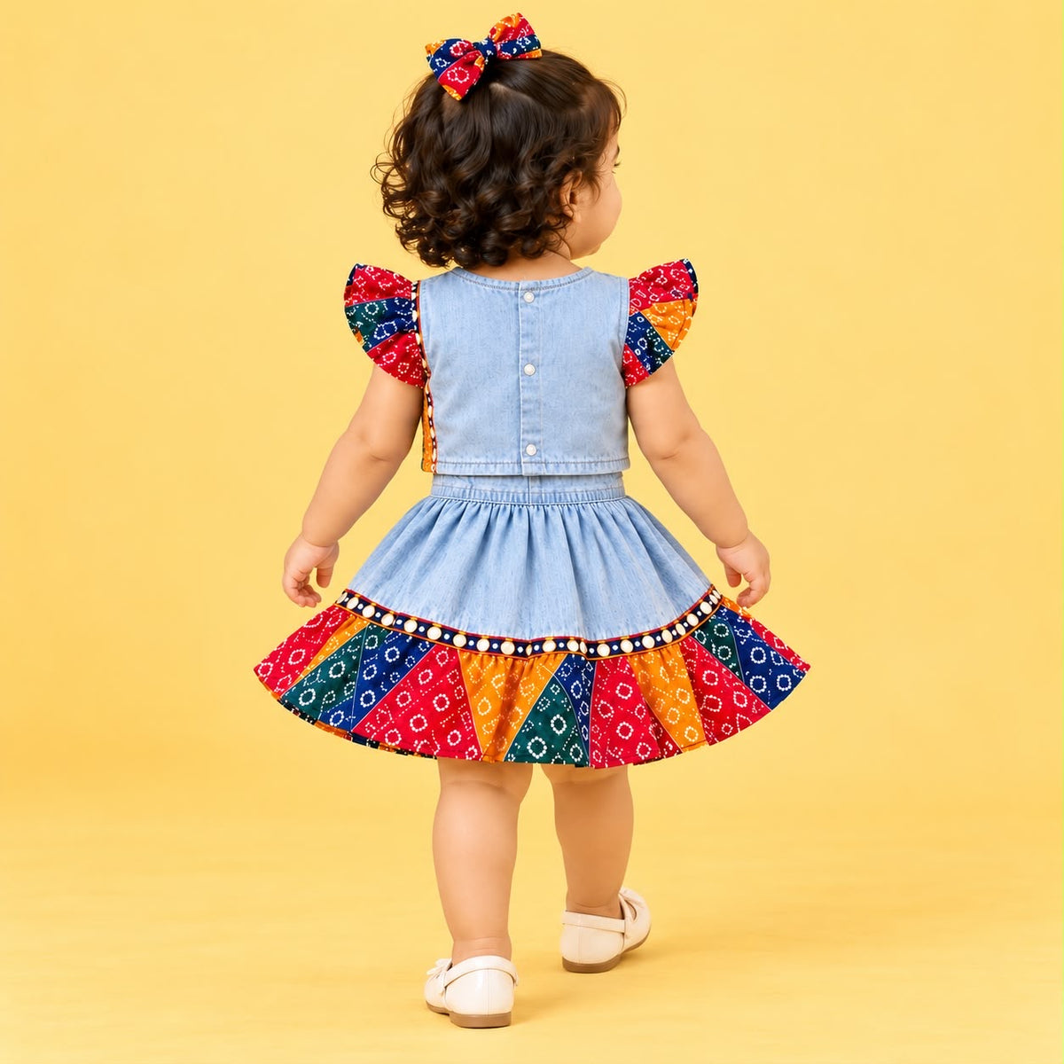Little Bandhani Bloom co-ord set
