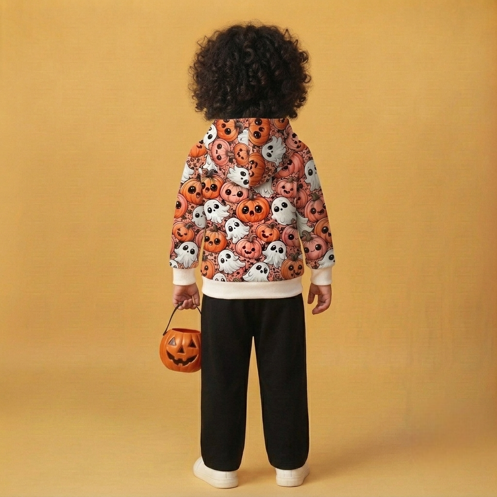 Pumpkin Boo Crew – Kids Halloween Hoodie Set