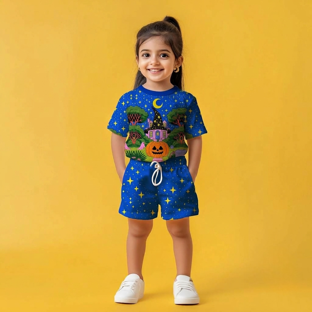 Midnight Pumpkin Magic – Kids Halloween Co-ord Set