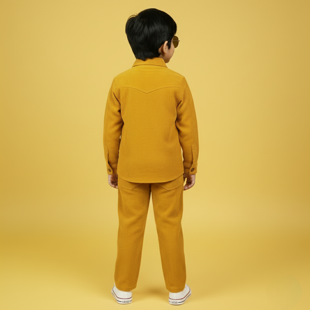 Double Pocket Corduroy Shirt & Pant Set