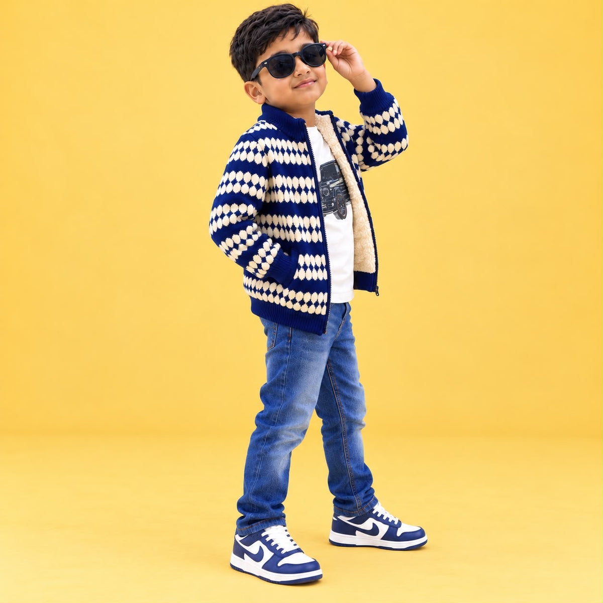 Navy Luxe Knit Jacket